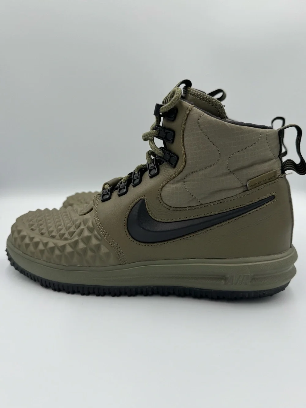 Nike Lunar Force 1 Duckboot, Men’s sz 8.5, Medium Olive Green/Black, 916682-202